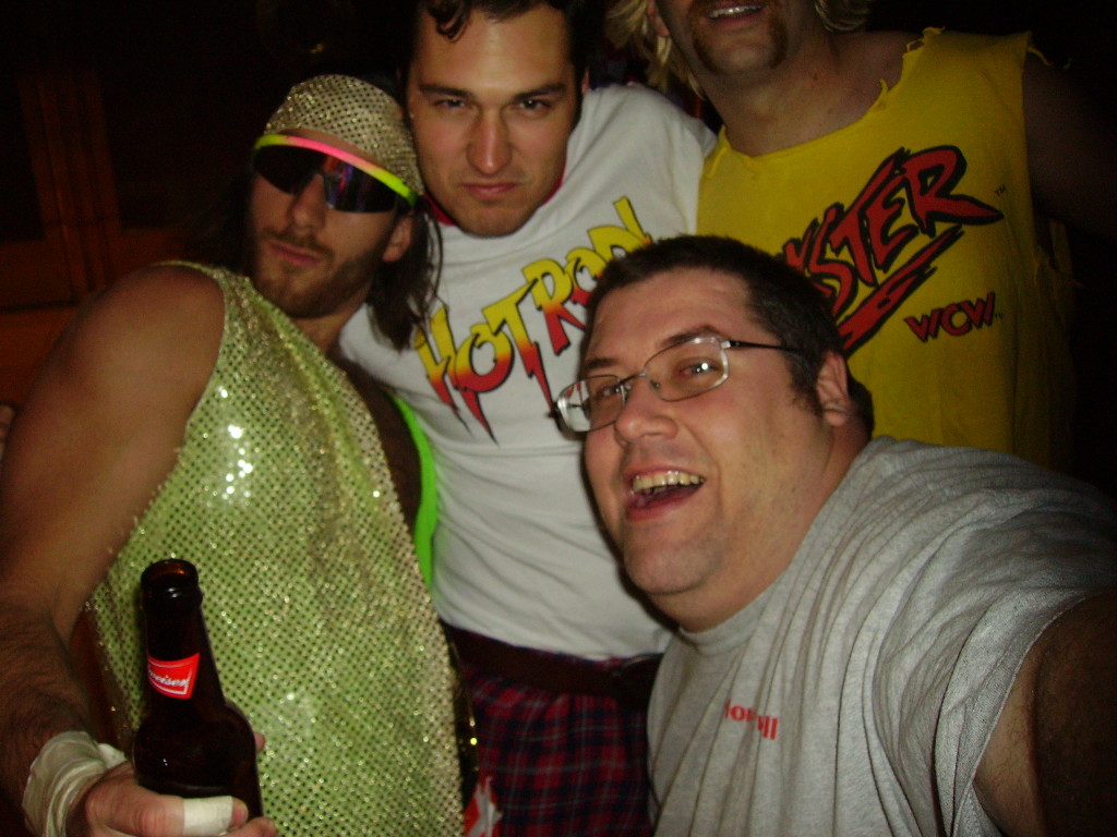 Vegas Christmas 2006. Fake Macho, Fake Piper, Real Stew, Part of Fake Hogan Karoke champs.