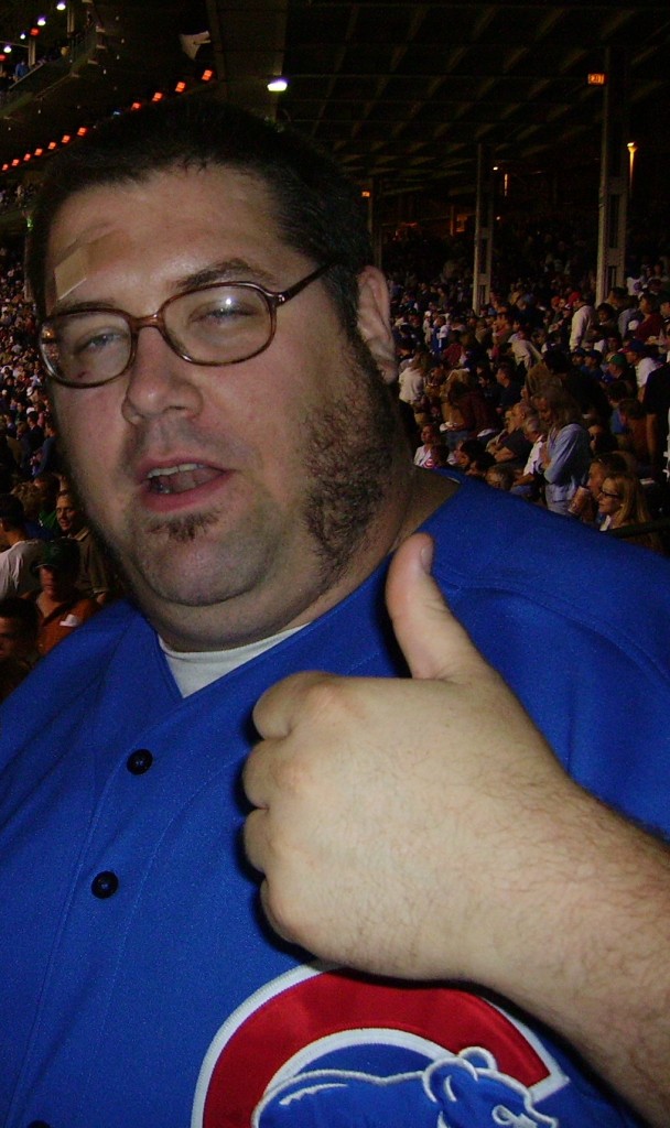 Thumbs up at a Cubs game 2005?